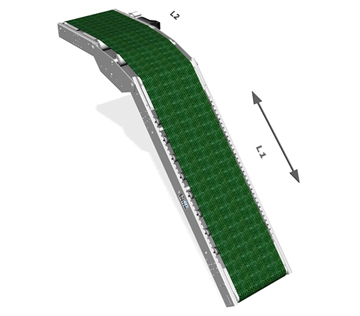 Belt Conveyor with Triplex Angles