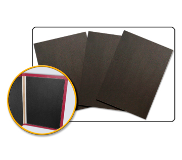 Fastbind Black chip board - Standard heavy card that forms the core of a cover